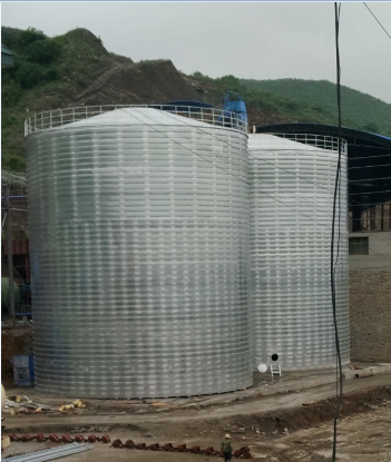 永靖粮食钢板仓的安装全过程不用热焊接